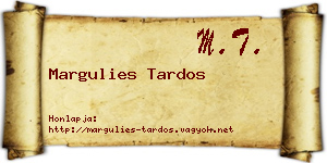 Margulies Tardos névjegykártya